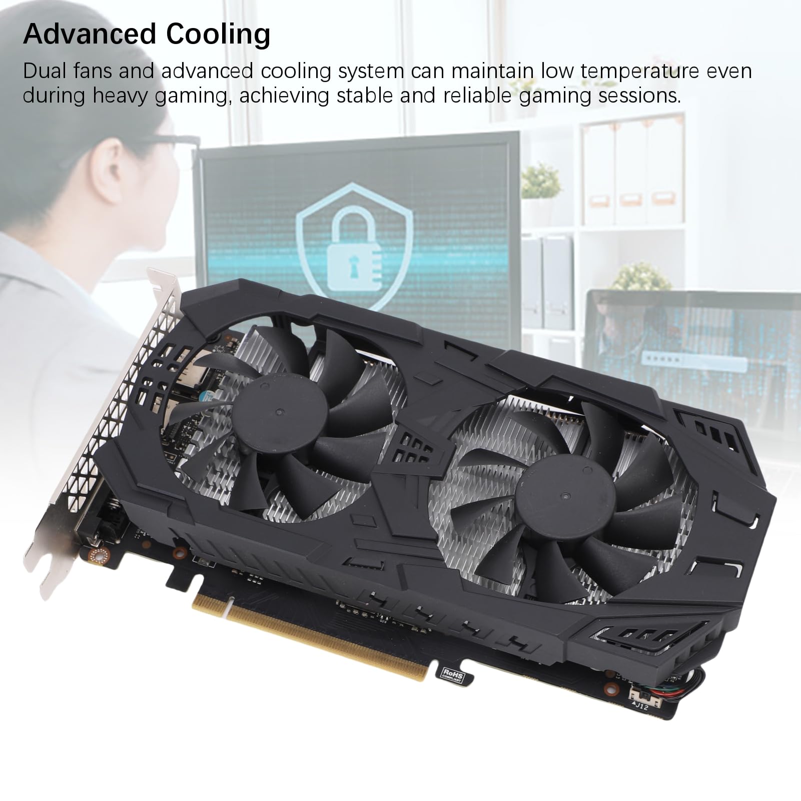 GDDR5 192-bitowa karta graficzna, wydajny procesor graficzny do gier z 3 GB pamięci GDDR5, podwójne chłodzenie wentylatorem, PCIE 3.0 X16 dla graczy PC i entuzjastów VR