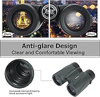 Vista 4 de Prismáticos ultra gran angular de 15.8° de 5x25 para deportes – Gran campo de visión, 829 pies/1000 yardas – Binoculares compactos para deportes