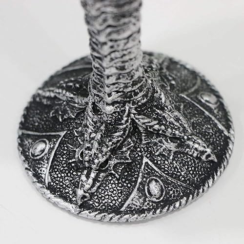 Miniatura 9 de alikiki Copa medieval de vino de dragón rugiente – 7 onzas, copa de cáliz de dragón de fantasía, ideal novedad gótica para el día del padre, idea de