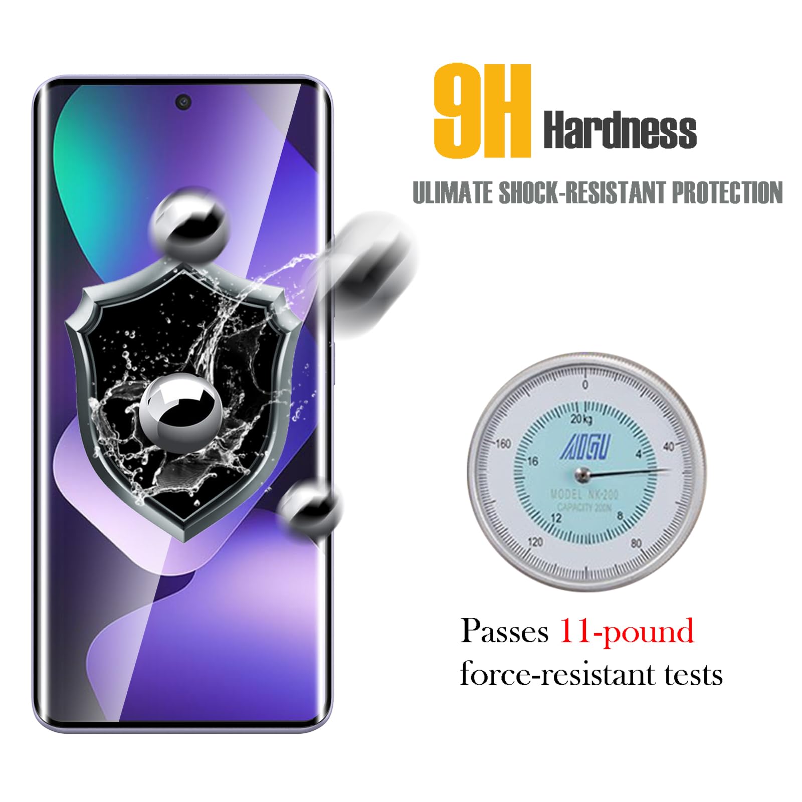 WFTE [Lot de 2 Verre Trempé pour Xiaomi Redmi Note 15 5G/4G, 3D Couverture Complète Film de Protection D'écran avec Haute Transparence à 99%, Anti-trace Protecteur avec Dureté 9H Glass (Noir)