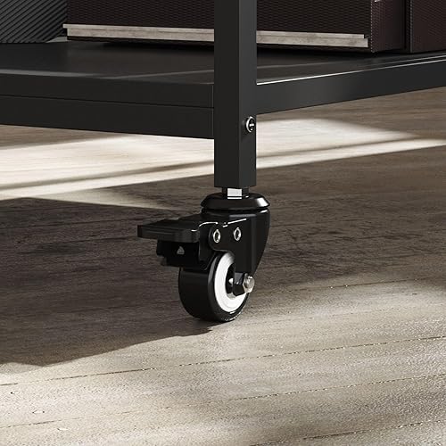 Miniatura 8 de Lovinouse Black Garage Storage Cabinet with Wheels and Doors, Rolling Tool Chest Cabinet with Storage Drawers and Removable Garage