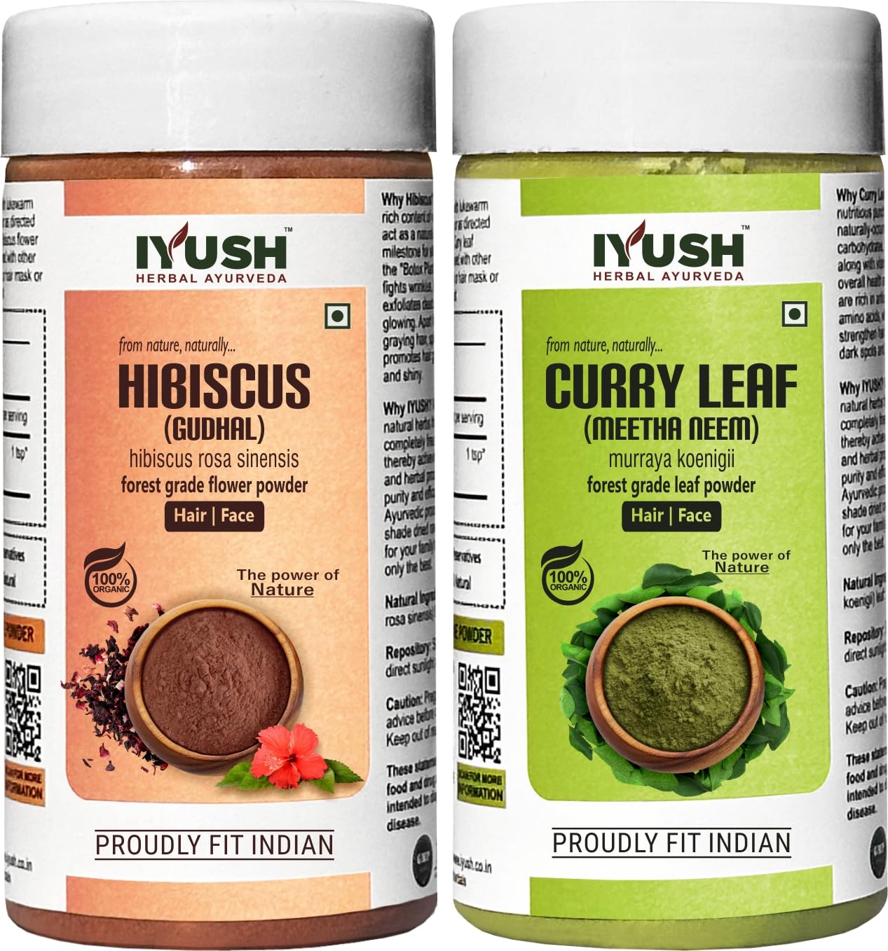 IYUSH Herbal Ayurveda Curry Leaves Powder and Hibiscus Powder for Hair Growth – 500gm | Hair Mask for Dry and Frizzy Hair | Hair Mask for Hair Growth | Hair Volume Powder | Hair Powder | 250gm each-picture-40