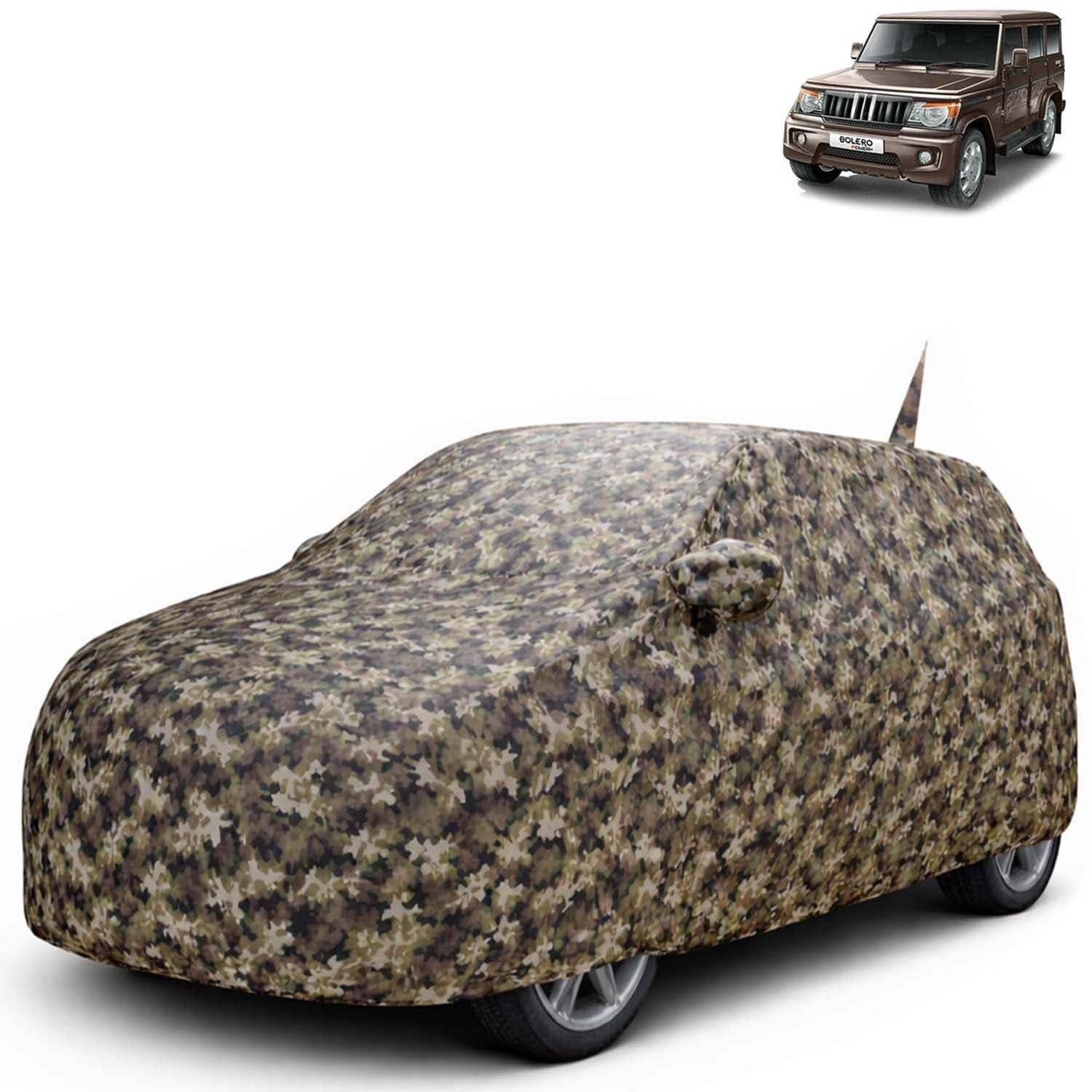 KINGSWAY JungleTech 100% Waterproof Car Cover Only with Mahindra Bolero (Year 2020 Onwards - All Model) | Mirror and Ant