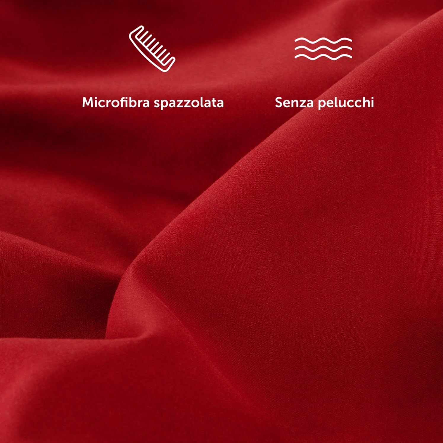 Blumtal Copripiumino Matrimoniale 250x200 e Federe 50x80 - Set di Lenzuola in microfibra extra morbida certificata Oeko-Tex, Set Copripiumino Matrimoniale con 2 Federe - 3 pezzi - Rosso Aurora
