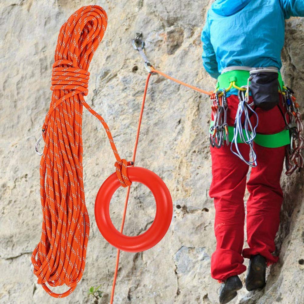 Cuerda de Escape de Escalada Reflectante para Exteriores, 30m, 0,8 cm de diámetro, cordón de Supervivencia de Seguridad Flotante en Agua