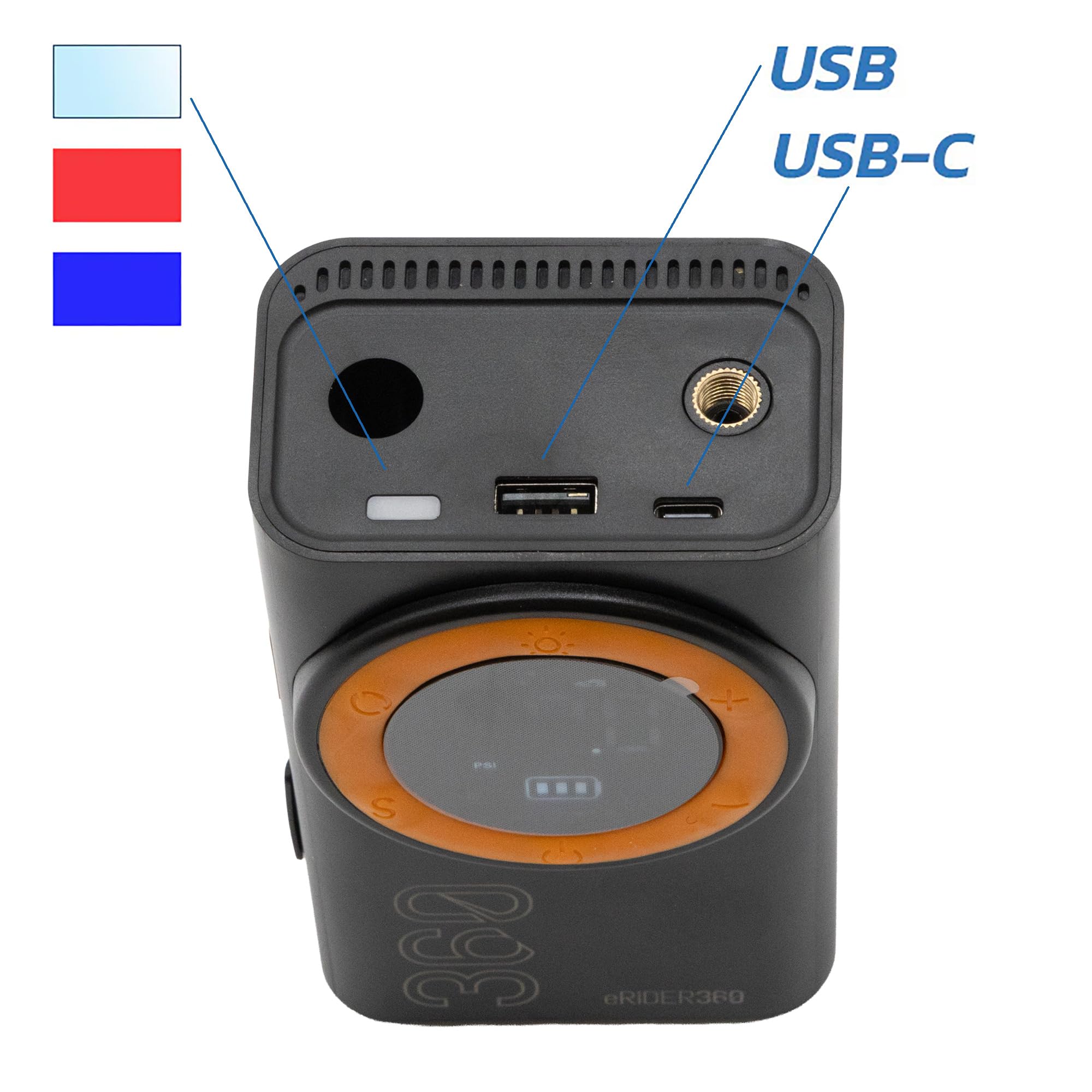eWheel Air 008 Inflador eléctrico portátil función Power Bank para Patinete eléctrico neumático de Alta Resistencia para Uso Diario Mejor Agarre y Estabilidad en desplazamientos urbanos