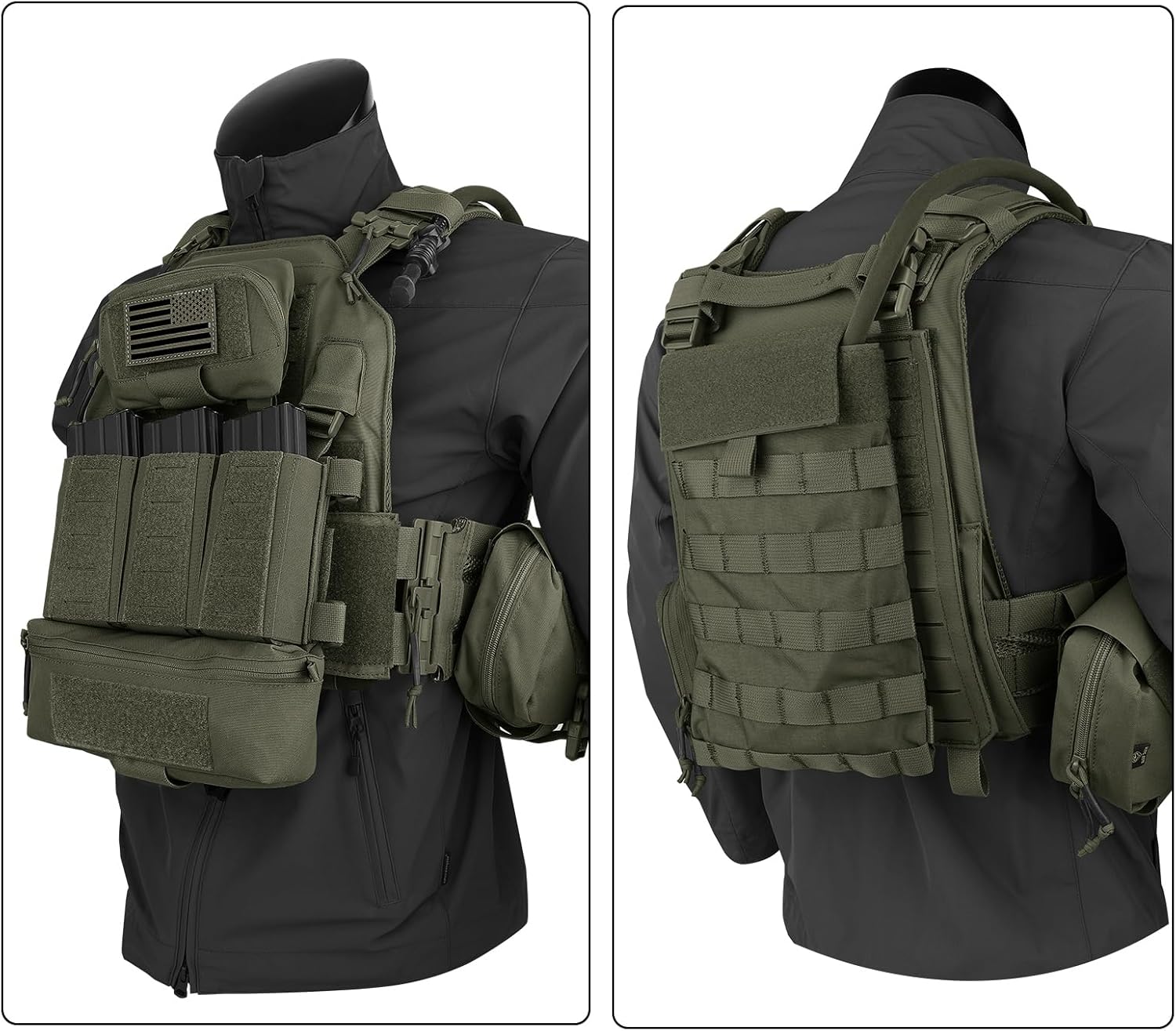 PETAC GEAR Laser-Cutting Vest for Men Cosplay — Quick Release Modular Lightweight MOLLE Weighted Training Vests.