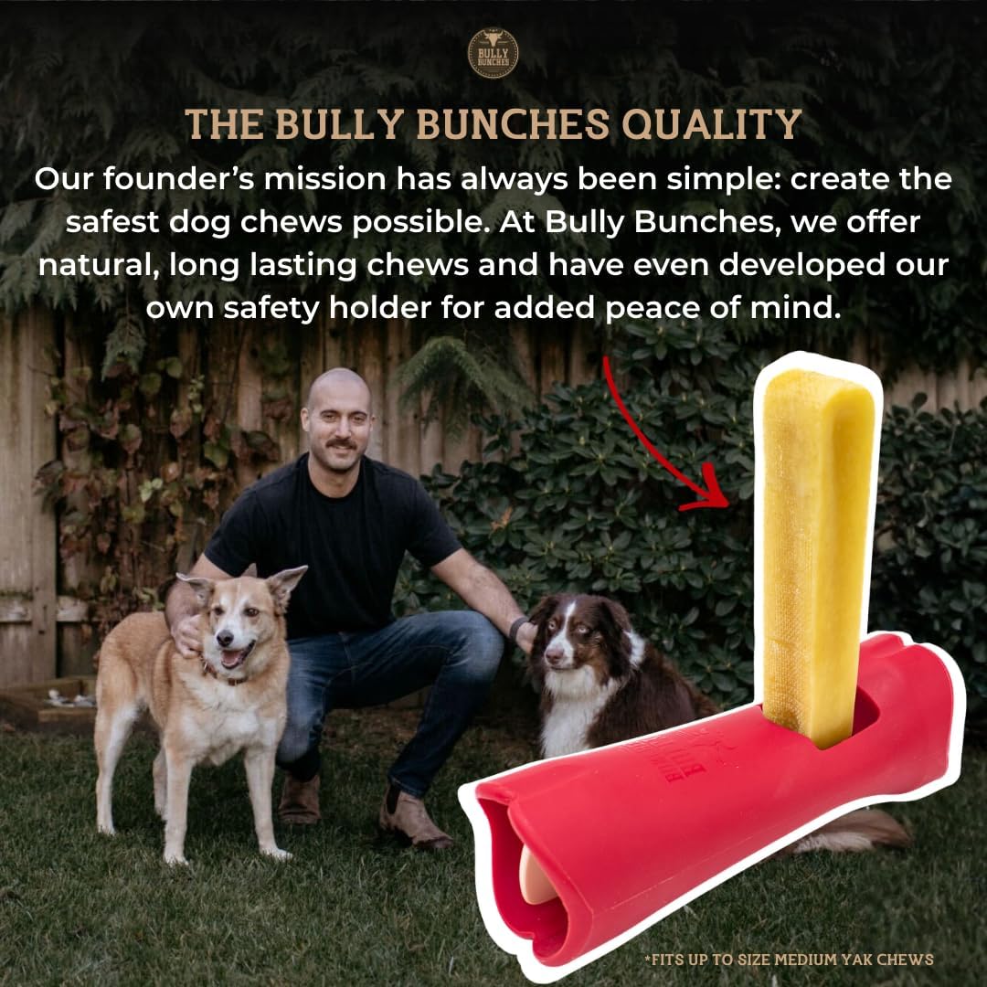 Bully Bunches Mega Authentic Yak Cheese Himalayan Chews for Giant Dogs & Super Aggressive Chewers - All Natural Dog Treat Dental Chews, Made with Real Yak Milk - Lactose & Rawhide Free (4 PK)