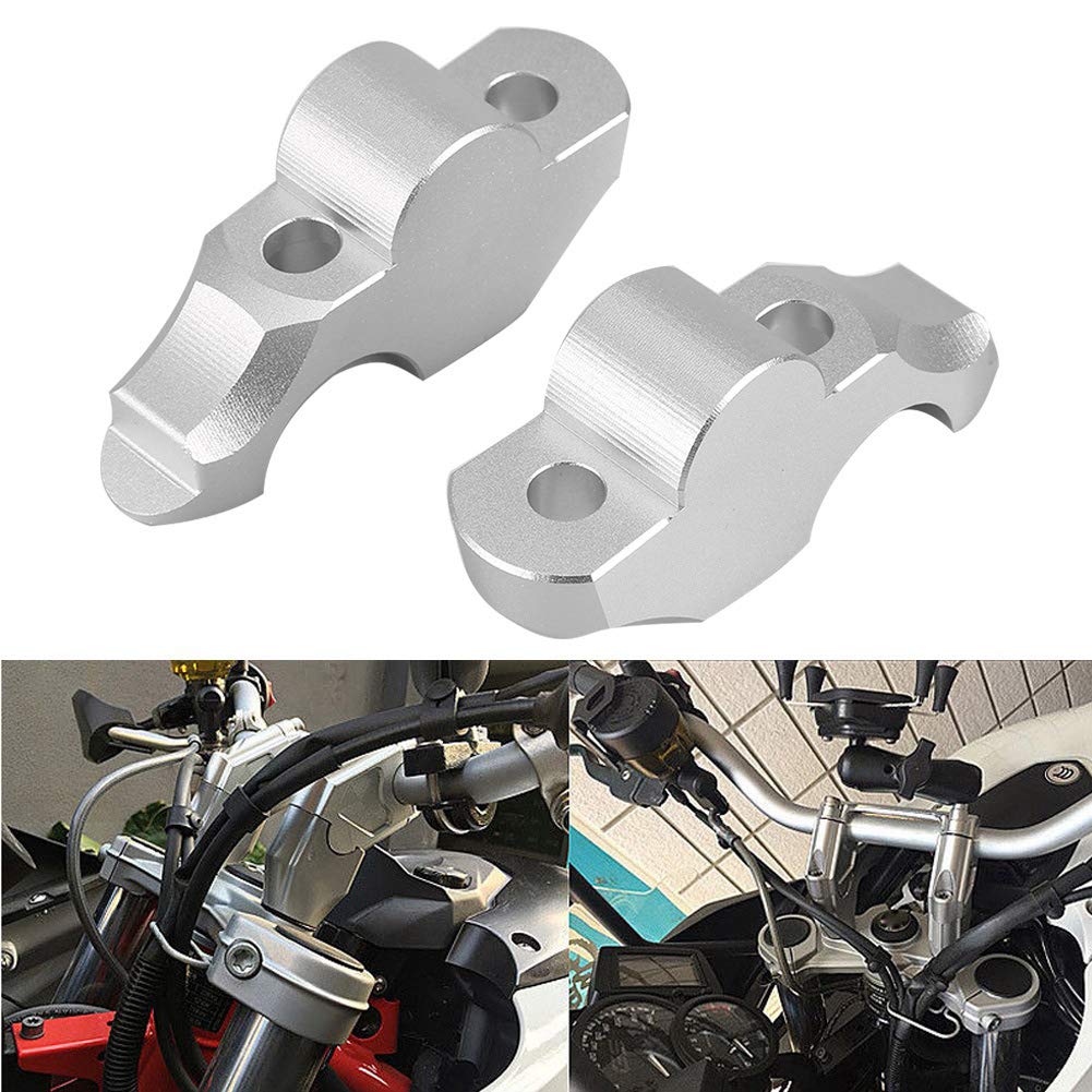 Qiilu Riser per manubrio per moto, morsetti per manubrio di sollevamento per montaggio su riser per moto CNC adatti per R NineT R9T 2014-2018