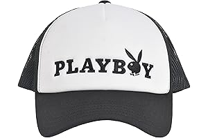 Playboy Trucker Hat: Mesh Snapback Baseball Cap with Curved Brim