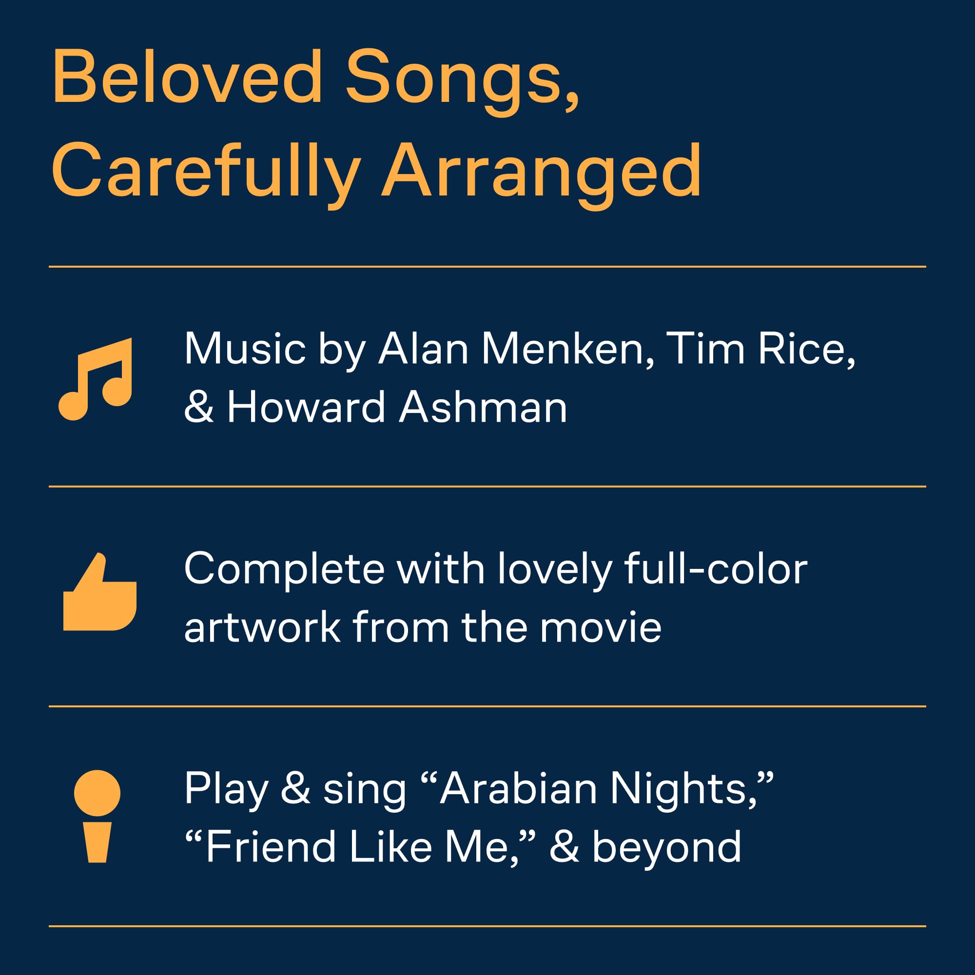 Aladdin piano, voix, guitare: Vocal Selections - from the Motion Picture Soundtrack