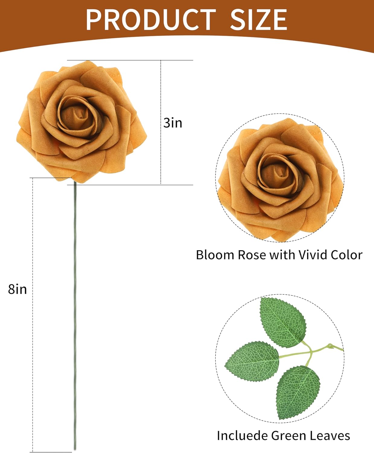 DuHouse 25Pcs Artificial Roses Flowers Fake Roses with Stems Real Touch Foam Flowers for DIY Wedding Bouquet Centerpiece Floral Arrangement Party Home Decor(Ivory Beige) - Image 2