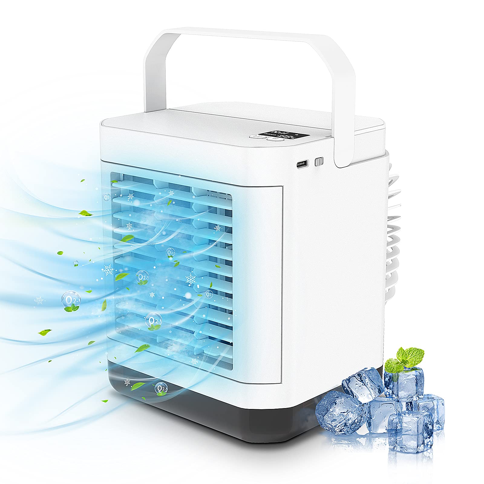 Buy Portable Air Conditioners, Rechargeable Desktop Fan with 3speed