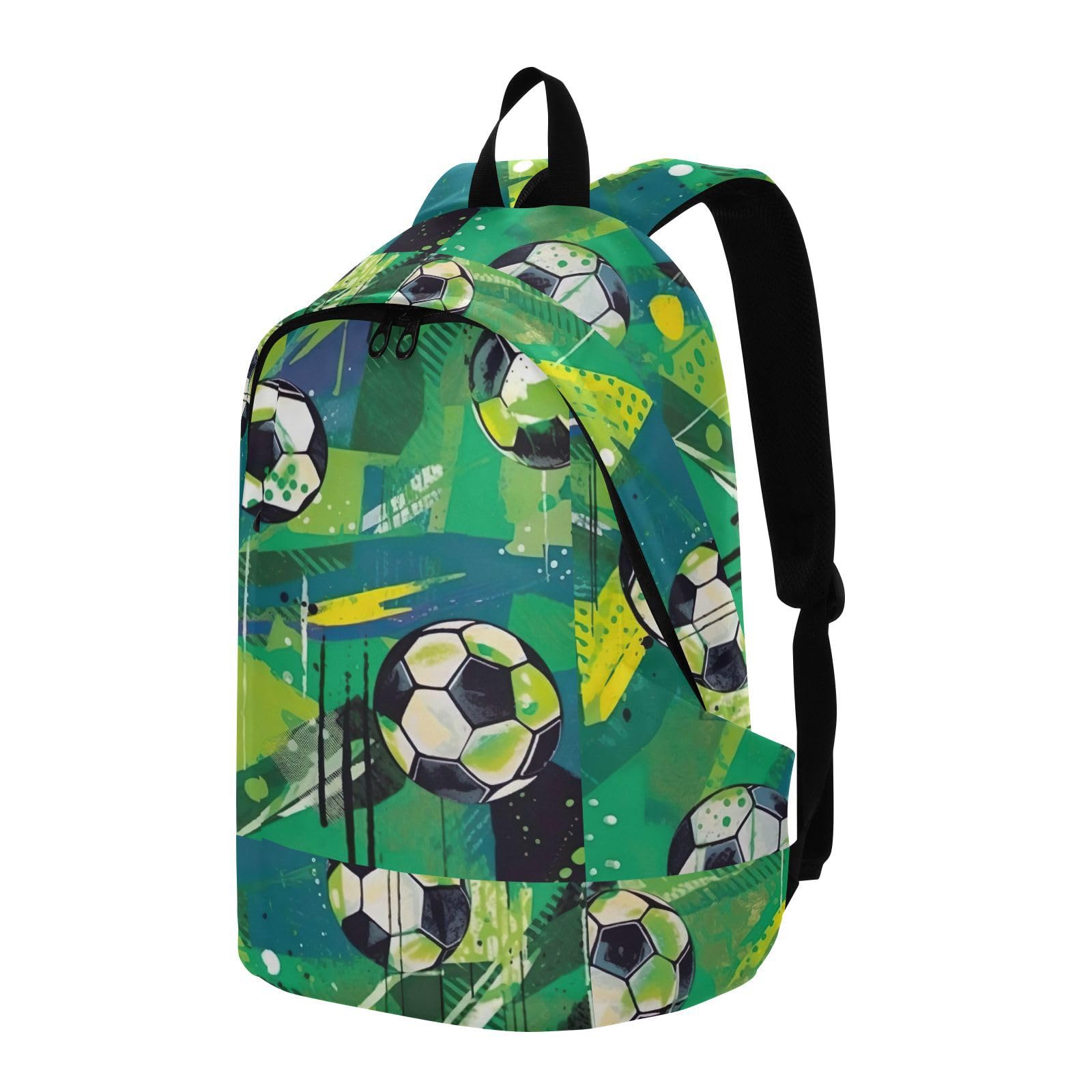 MCHIVER Travel Backpack Soccers Ball Casual Daypack Backpacks Lightweight Carry on Bag Water Resistant Hiking Backpack for Women and Men