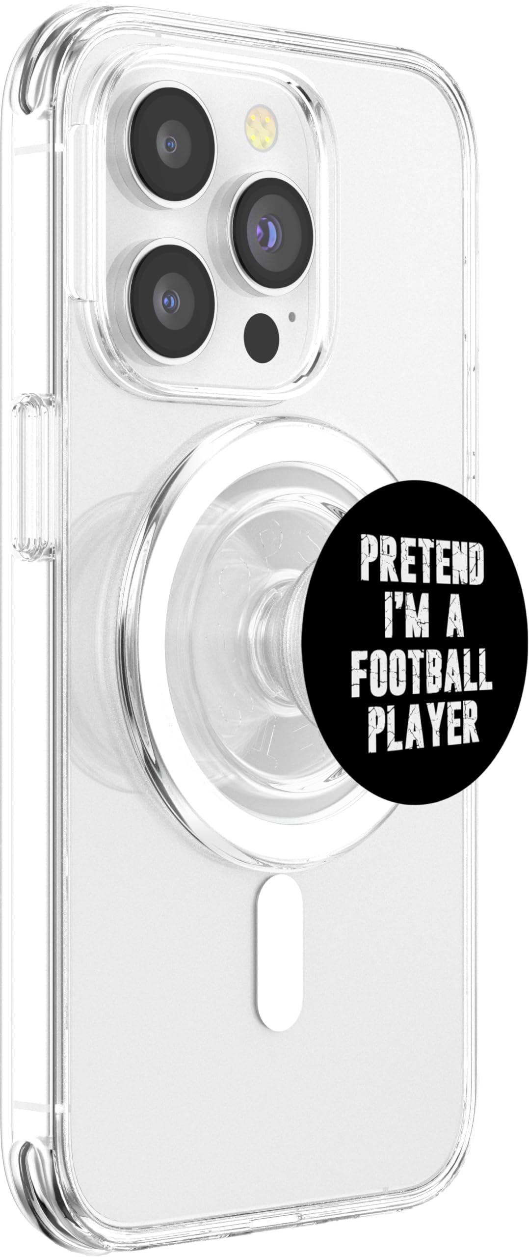 Pretend I'm a Football Player Hassle-Free Holiday Costume PopSockets PopGrip for MagSafe, Clear - Image 4