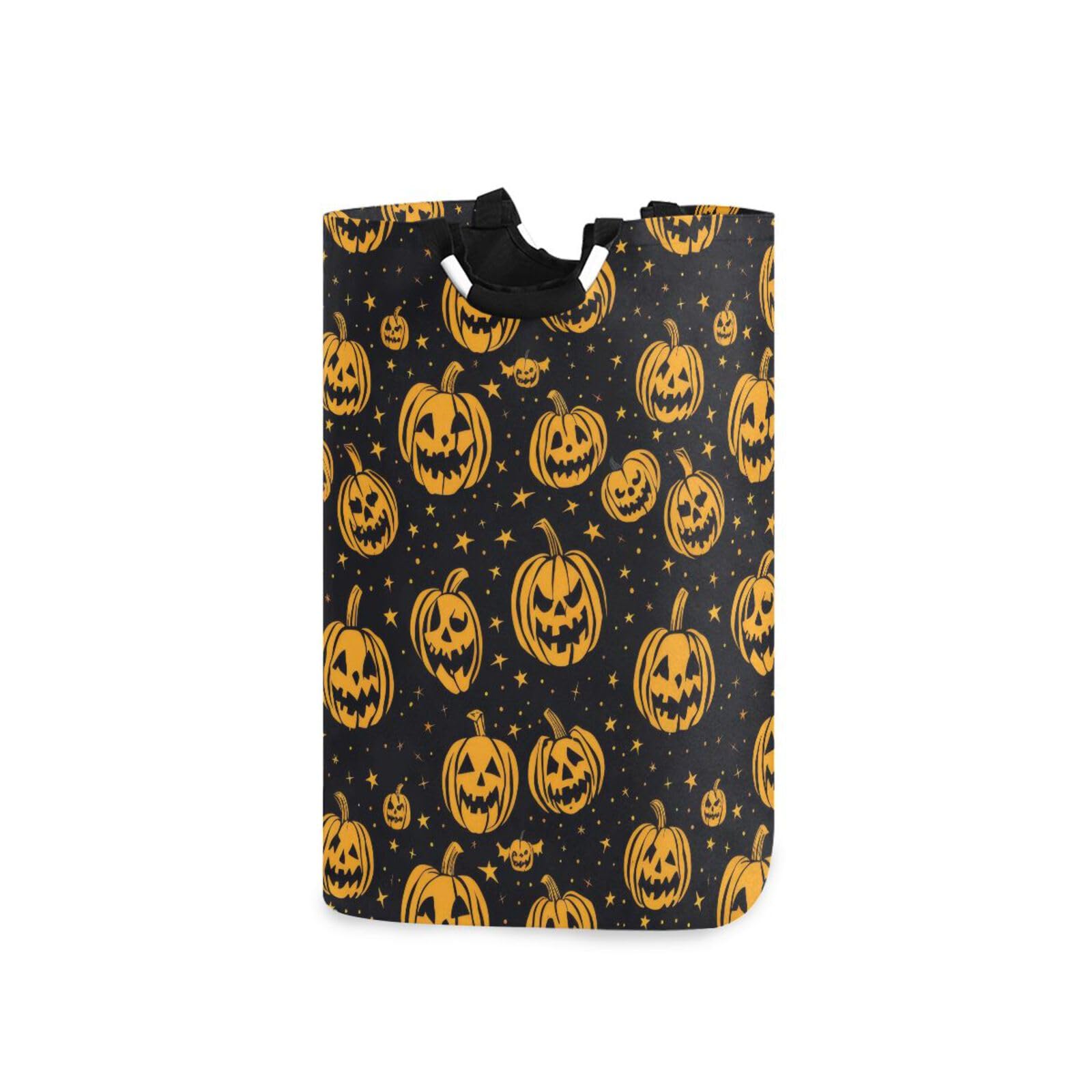Jihqo Laundry Hamper Basket Cute Pumpkins Halloween Collapsible Nursery Storage Bin Waterproof Clothing Baskets for Home Bedroom Bathroom Washing Room