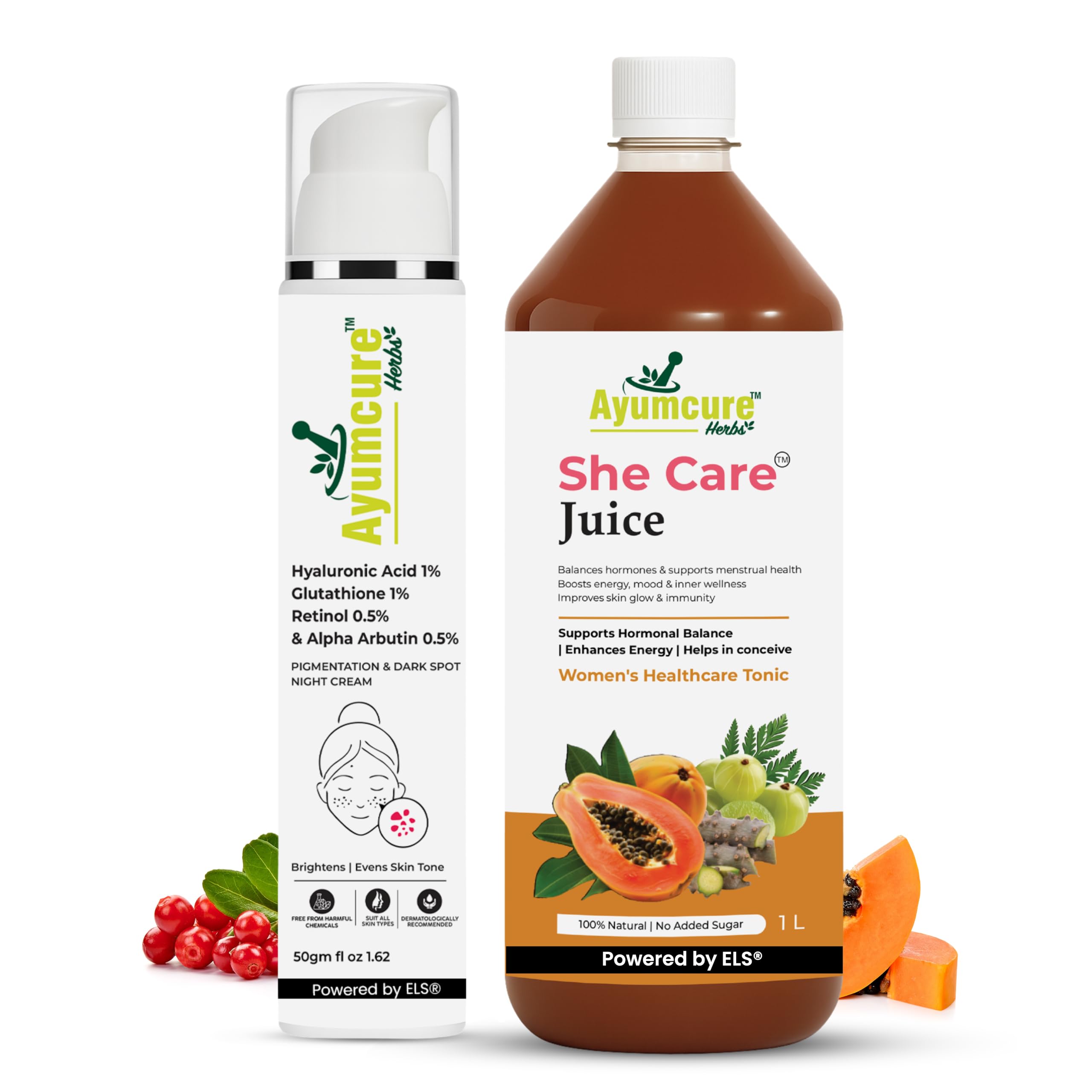 Ayumcure 1000ml She Care Juice for Women & 0.5% Retinol Night Cream 50g-image-20