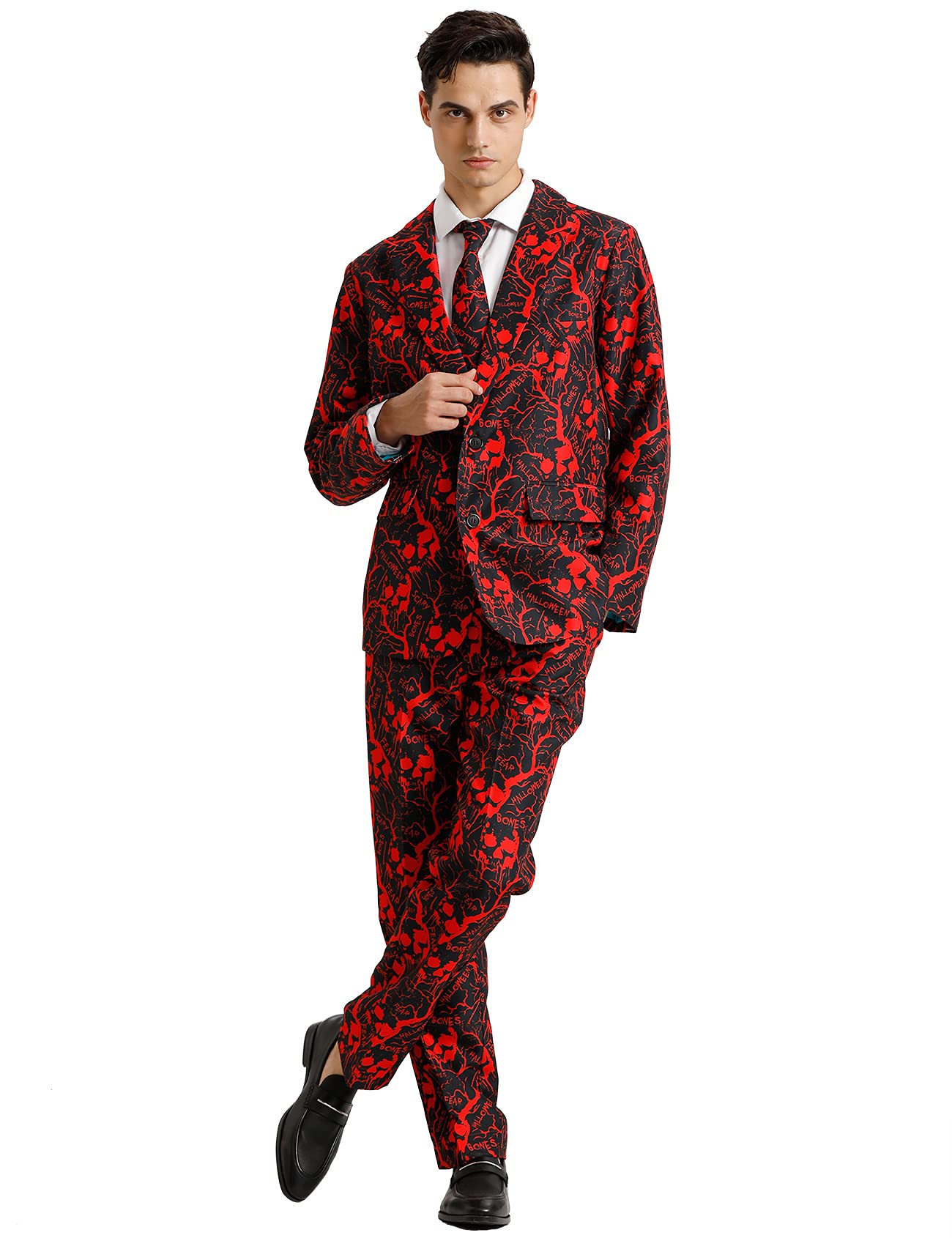 ach Halloween Suit for Men Party Costume Adult in Different Prints 3PCS Ugly Funny Men’s Jacket Outfit Cosplay with Tie Pants-picture-12