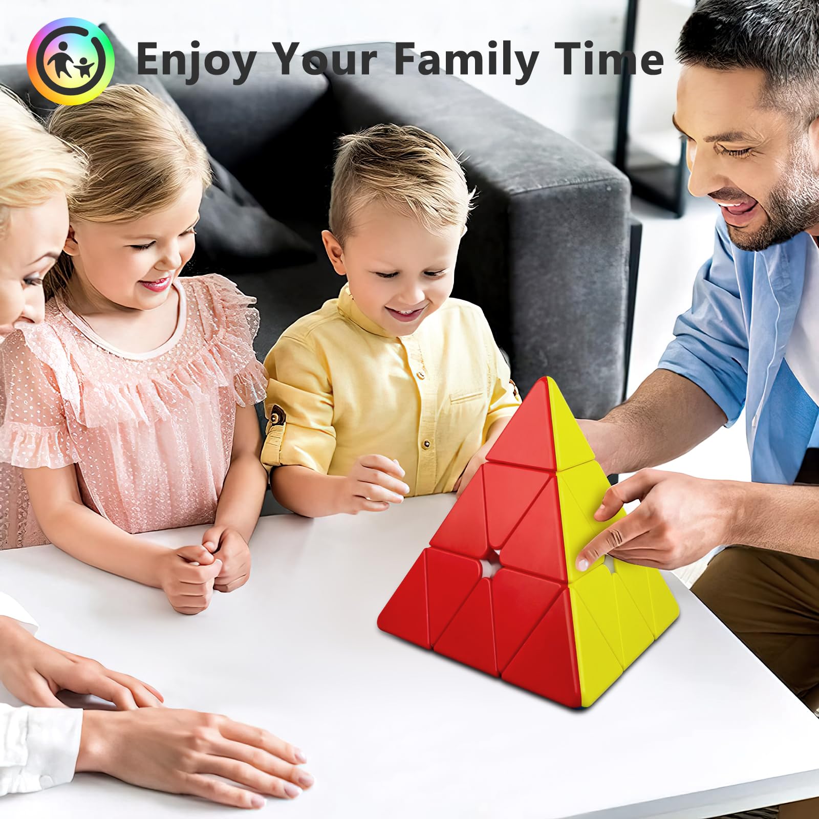 Vdealen Speed Cubo Magico Piramide Magic Cube, Liso Pyramid Cubo de Velocidad para Principiantes y Usuarios Avanzados