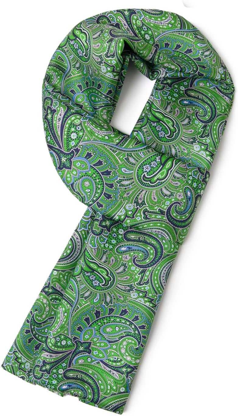 Men's 100% Silk Scarf Twill Double Layer Neckwear Wrap Casual Formal Business 170x22cm