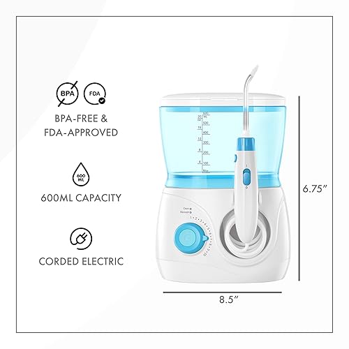 Miniatura 5 de ToiletTree Products Irrigador dental dental para niños, irrigador dental para niños, irrigador dental sin BPA con capacidad de 20.3 fl oz y presión