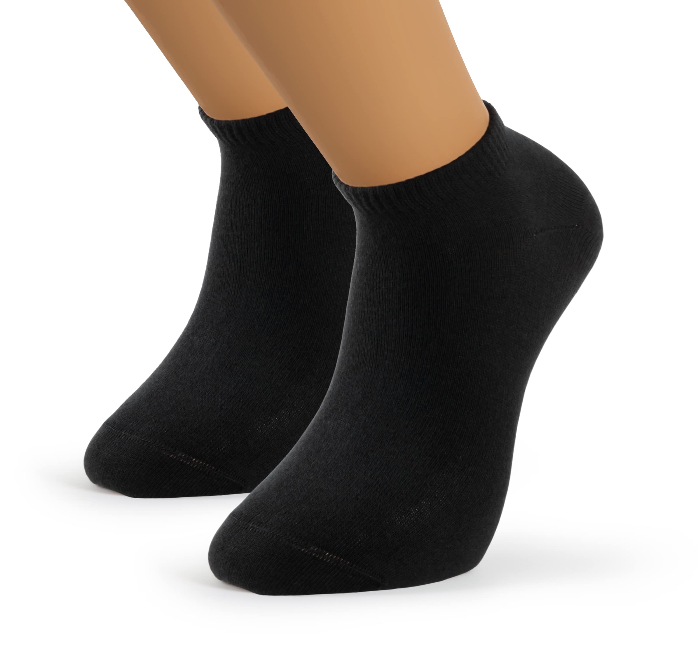 12 Pairs Seamless Socks Ankle Low-Cut for Men, Women With Mesh Laundry Bag
