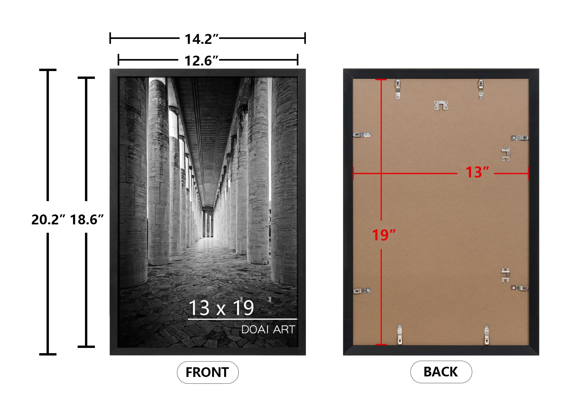 Amazon.com - DOAI ART 13x19 Poster Frame Black, Poster Frames 13 x