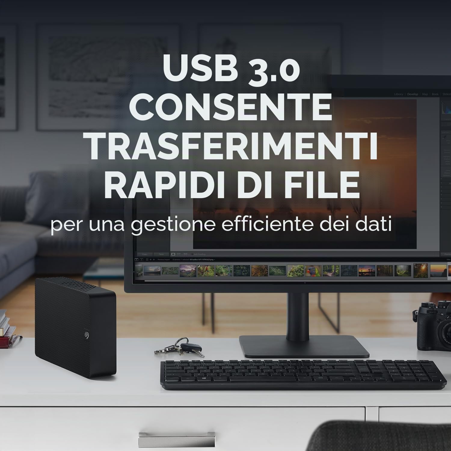 Seagate Expansion Desktop, 16 TB, Hard Disk Esterno, HDD, 3.5", USB 3.0, PC & Notebook, 2 Anni Rescue Services (STKP16000402), Amazon Exclsusivo