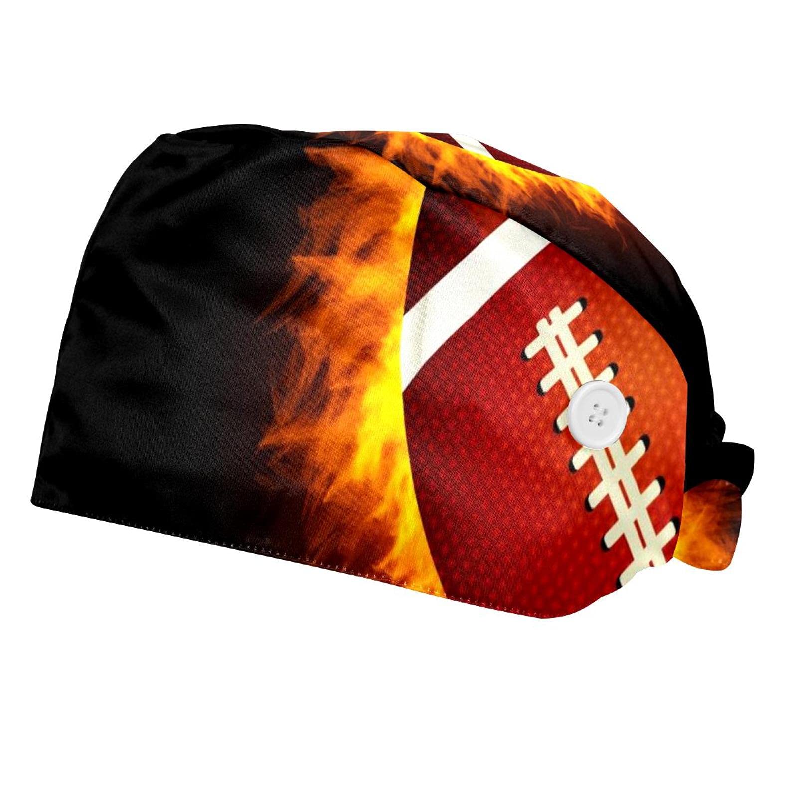 Sport Balls Hat Bouffant Cap Working Hat One Size Multi Color, 2 Pcs