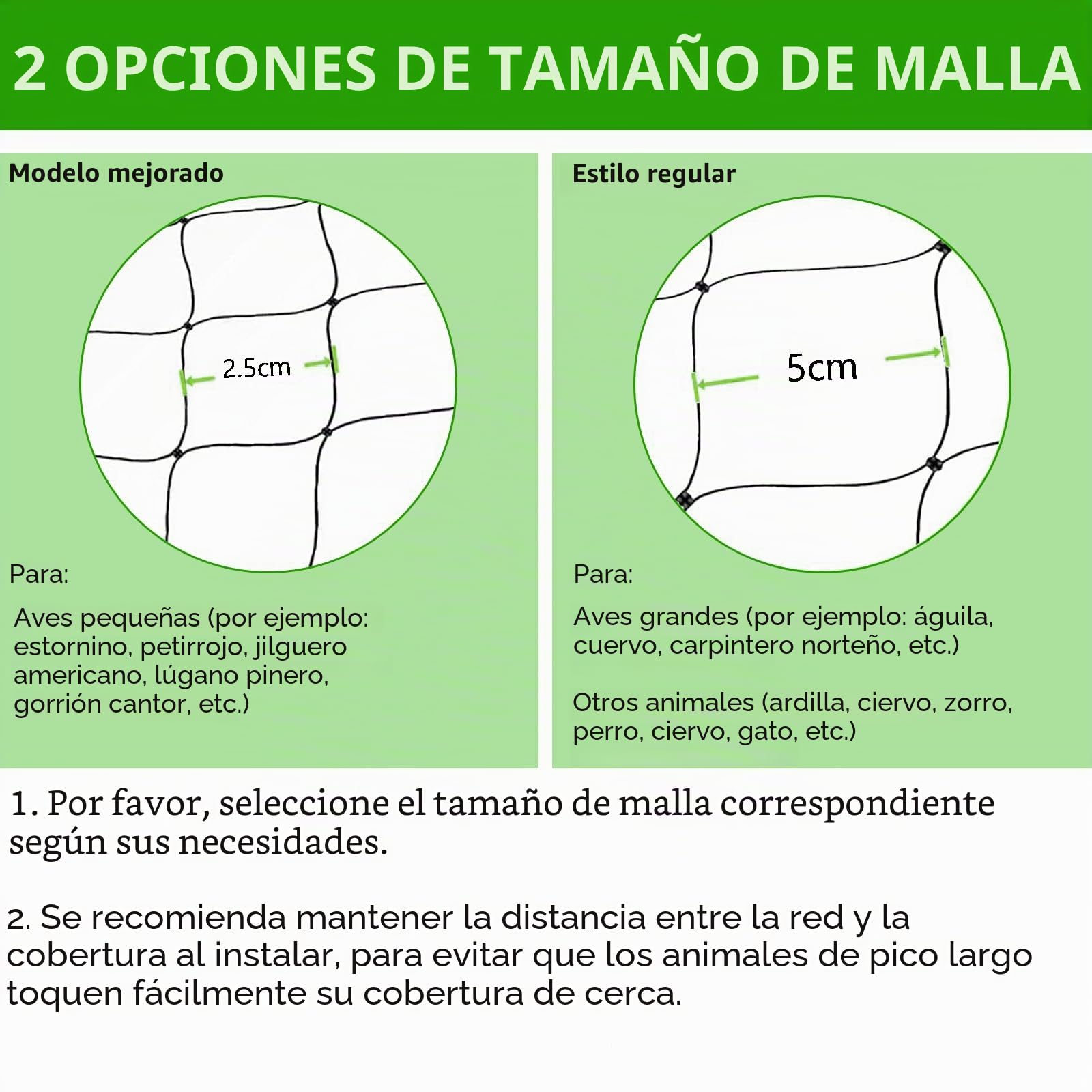 15 m x 15 m Malla Antipajaros, Malla Antipalomas Negra, Red de Protección | para Pájaros Protección de Plantas, árboles, Frutas, Verduras, Estanque, Control de Aves( 2.5 x 2.5 cm)