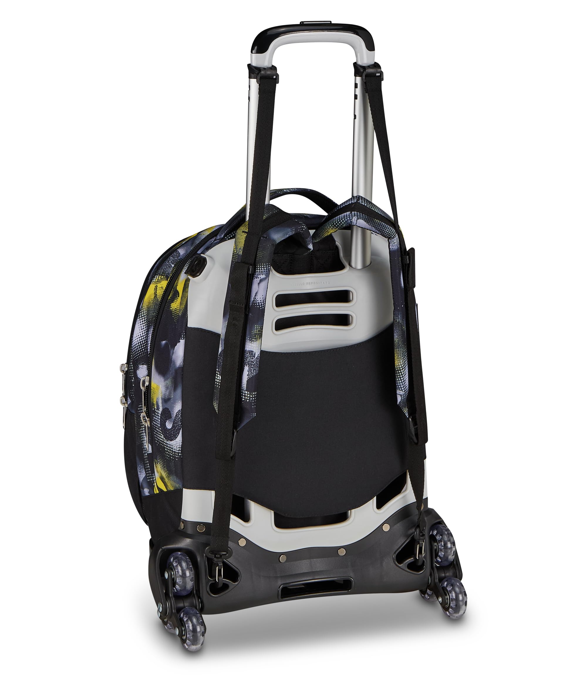 Seven Trolley Scuola Jack 8 Ruote Detach GOLDEN PAINT, Grigio, 43 L, Scomponibile, Zainetto staccabile, 4 in 1, Cross-over System, Tasche multifunzione, Scuola elementare e media, Bambini, Ragazzi