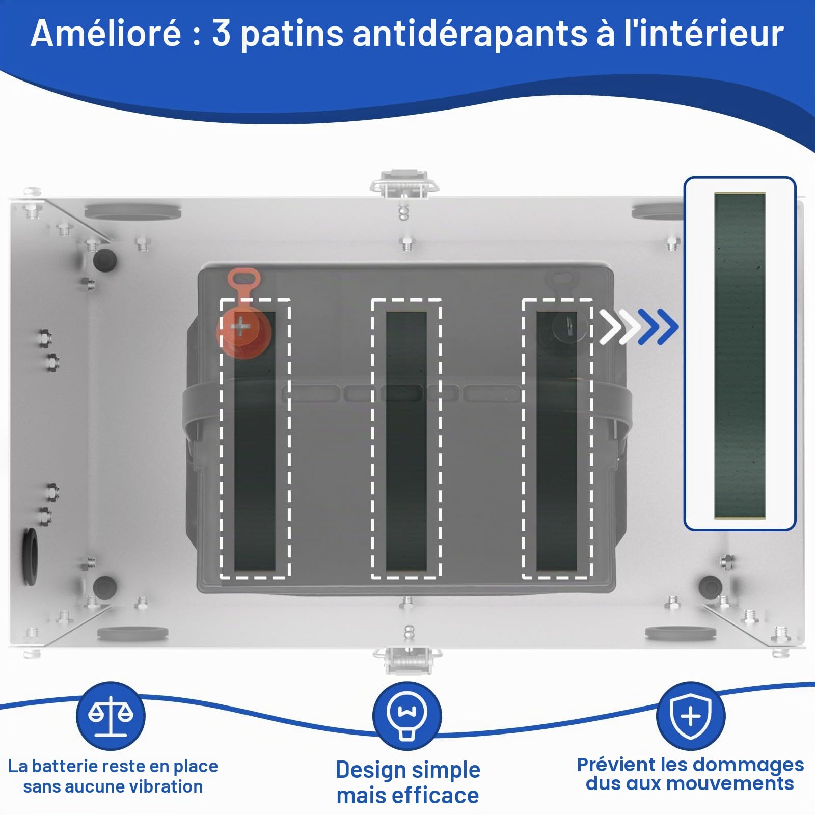 Boîtier de Batterie en Acier Inoxydable avec Serrure, boîtier de Batterie H6/H7/H8 pour Voitures, Camping-Cars, Bateaux et Moteurs à la traîne