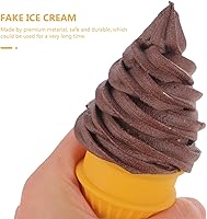 Vista 5 de Angoily 4 piezas de helado simulado postre mostrando accesorios de comida falsa para el hogar gabinete de cocina escaparate decoración simulado