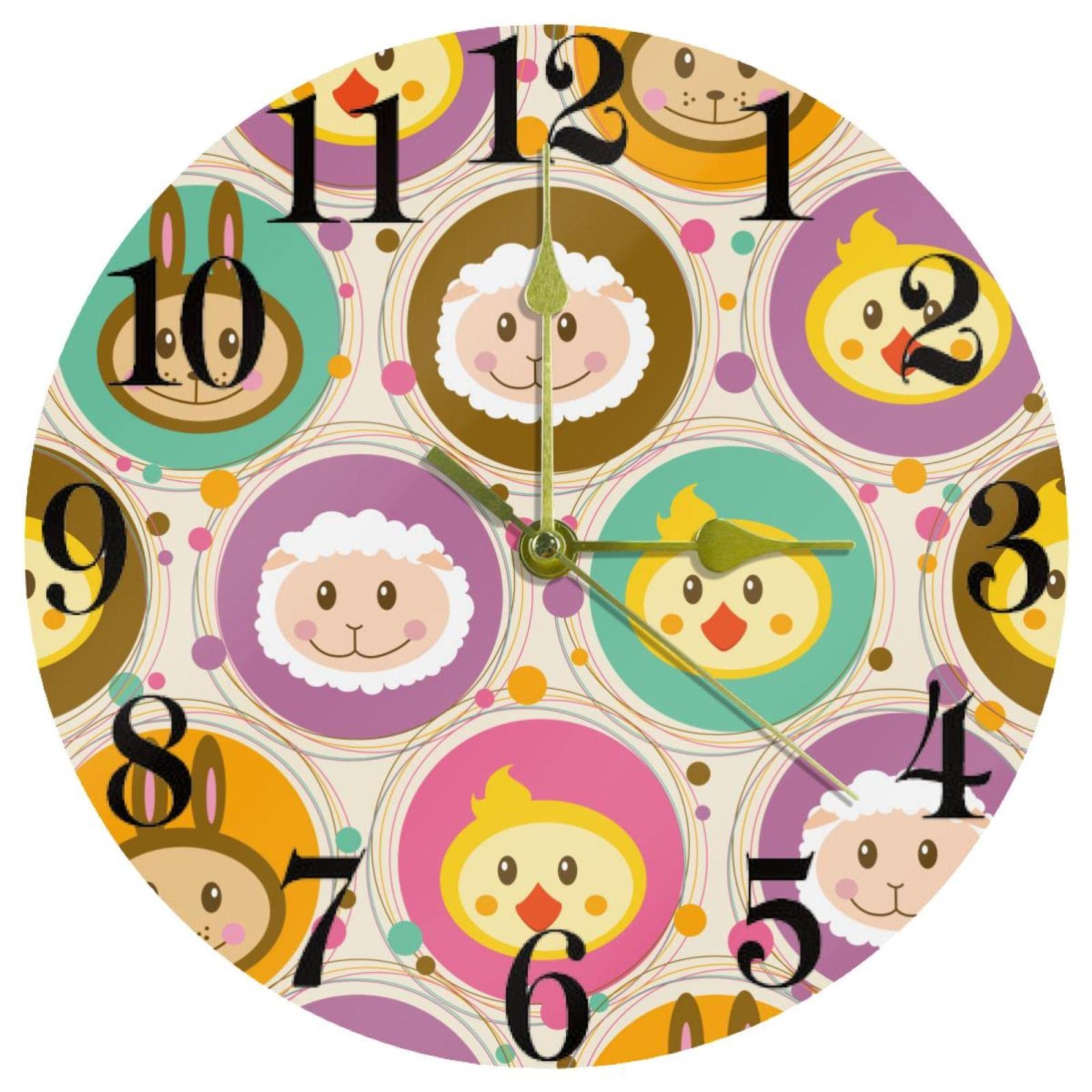 Horloge murale ronde de 25,4 cm à offrir pour une pendaison de crémaillère