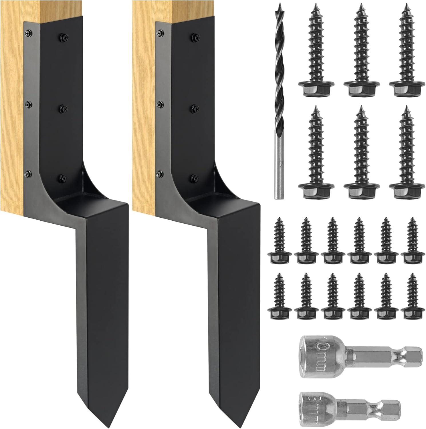 Epcee Heavy Duty Steel 4"x4" (Actual 3.6"x3.6") Fence Post