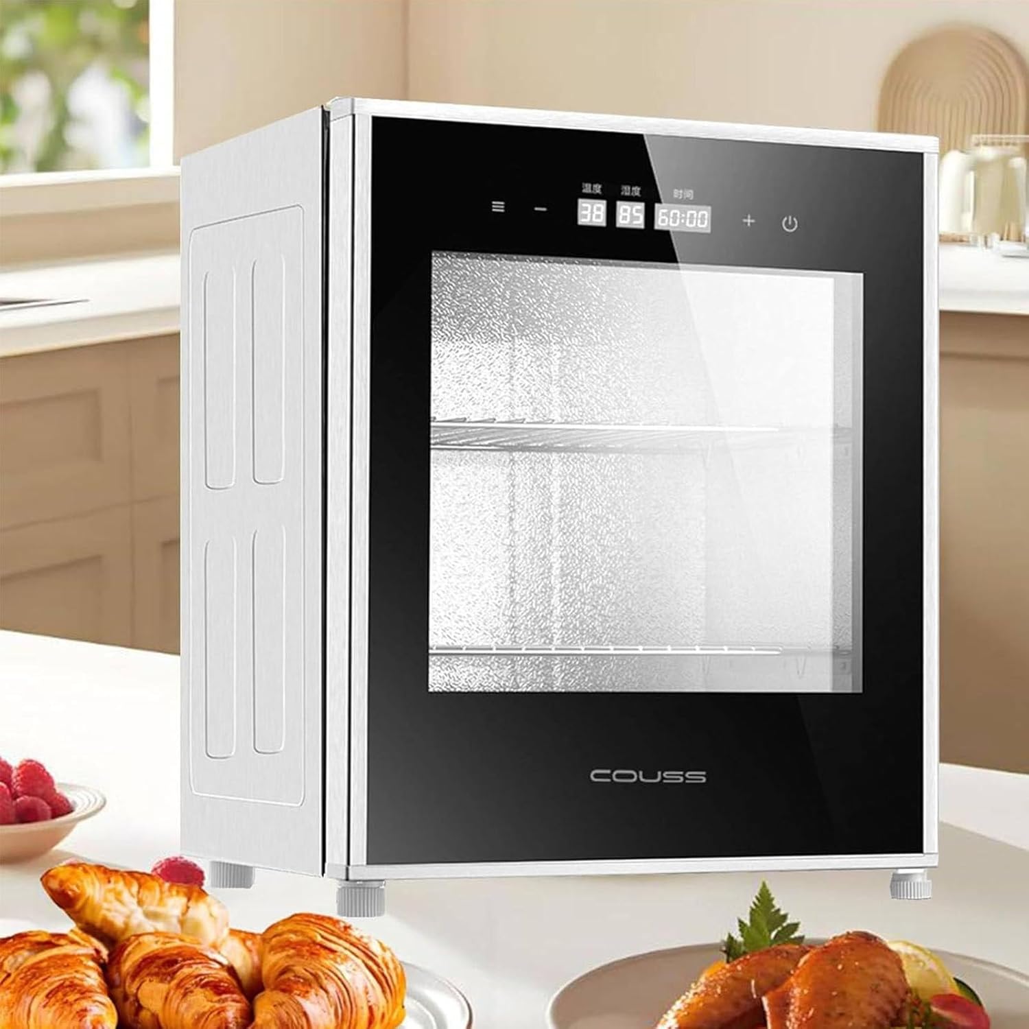 Multi-Functional 40l Fermentation Box,Bread Fermentation Incubator Box with 60-90% rh Humidity and 20-50°c Temperature Control for Yogurt,Timer:1min~24h,Home Kitchen Appliance