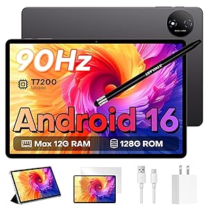 TECLAST Tablet 11 Pulgadas, Android 16, Pantalla 90Hz, Octa-Core 2.0 GHz, Widevine L1,12GB RAM+ 128GB ROM, 7000 mAh, 13MP + 5MP, Facial ID, 5G WiFi + BT 5.0, Tablet con Lápiz y Funda - Oferta en Informática