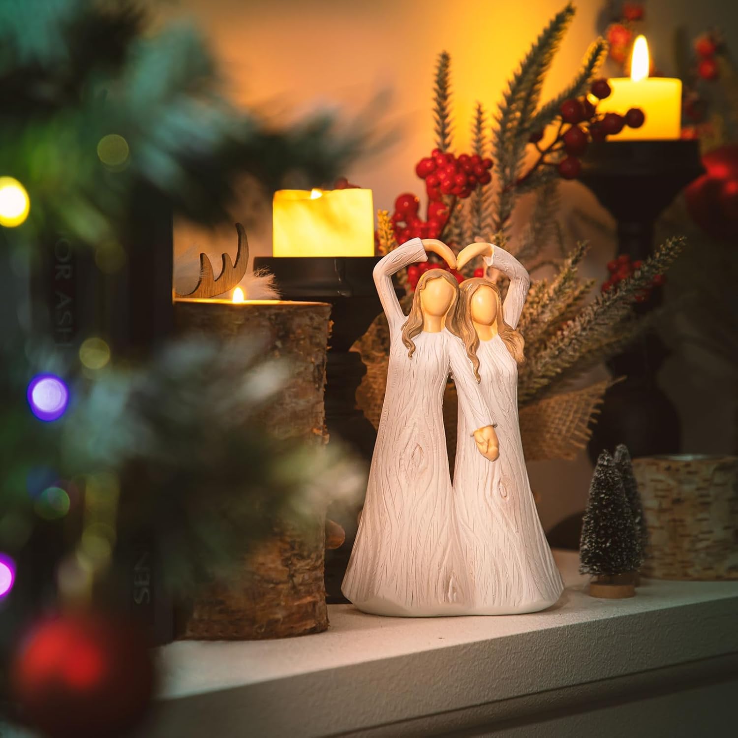 Sisters Figurine, Friendship Gifts for Best Friends, Bestie Birthday Figurine Gifts for Women, Sister Gift from Sister and Bestie Friends, 7 Inch Sculpted Hand-Painted Figure - Image 3