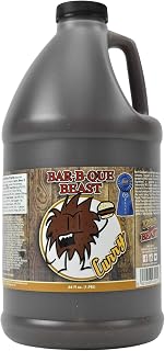 Bar-B-Que Beast BBQ Sauce, Curry, Half Gallon 64oz, Award Winning Barbecue, Kansas City Style Barbeque