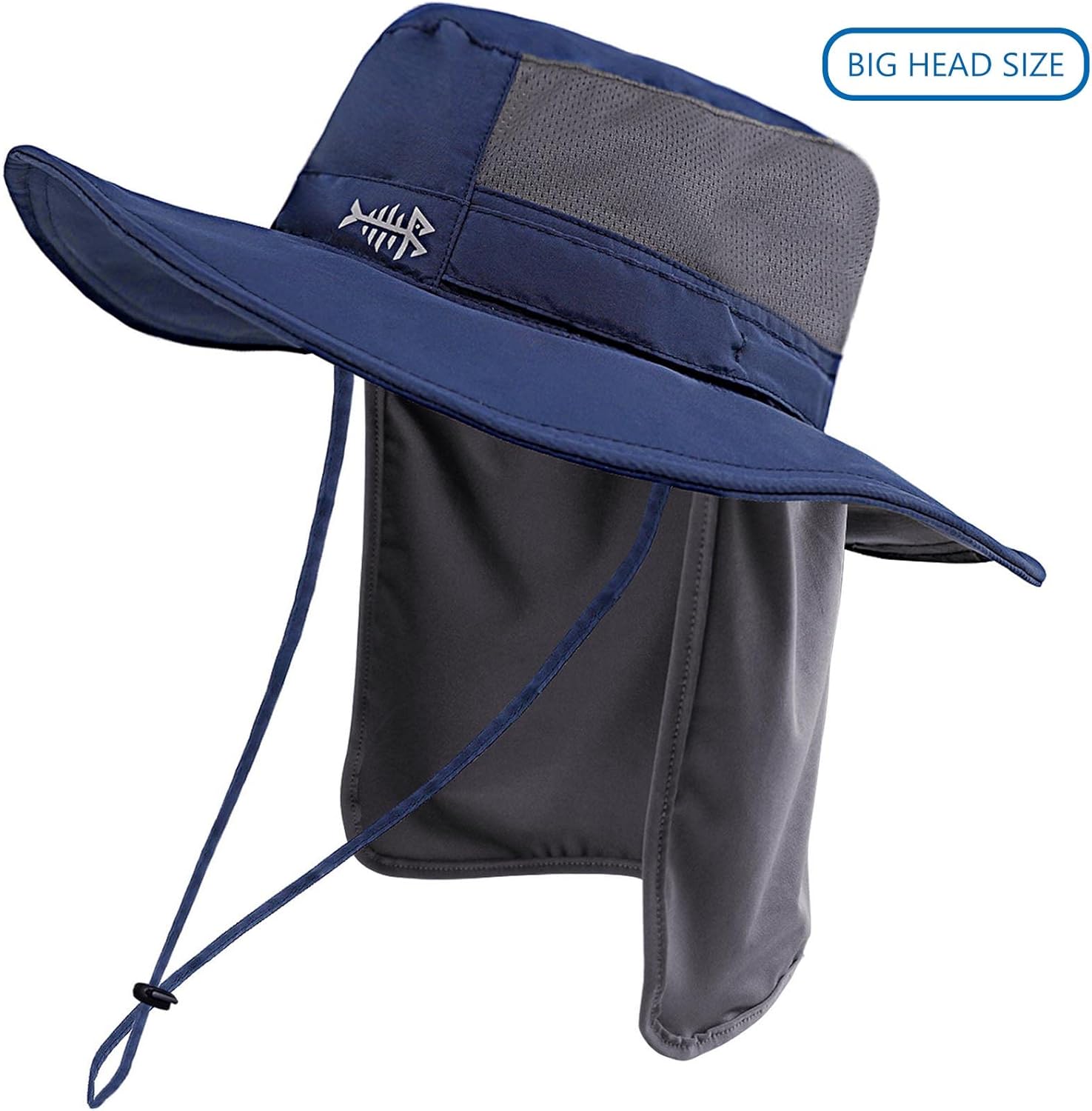 BASSDASH UPF 50+ Sun Fishing Hat Water Resistant with Detachable Neck Flap - Image 6