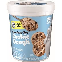 Chocolate Chip Cookie Dough Tub, Ready-to-Bake Cookie Dough with Semi-Sweet Chocolate Chips, Soft and Delicious Homemade Style Cookies, Perfect for Baking, Parties, Desserts and Family Treats TOTAL NET WT [ 76 OZ , 4.75 LB ]