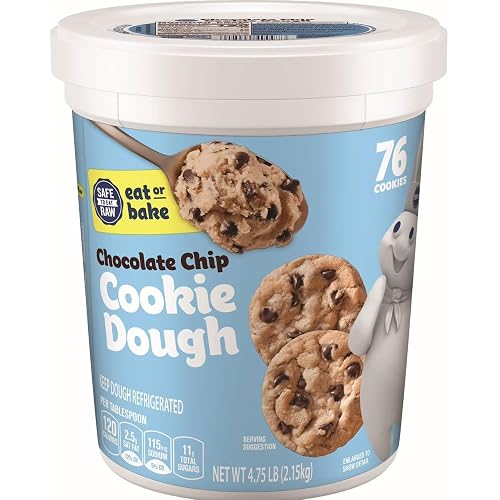 Chocolate Chip Cookie Dough Tub, Ready-to-Bake Cookie Dough with Semi-Sweet