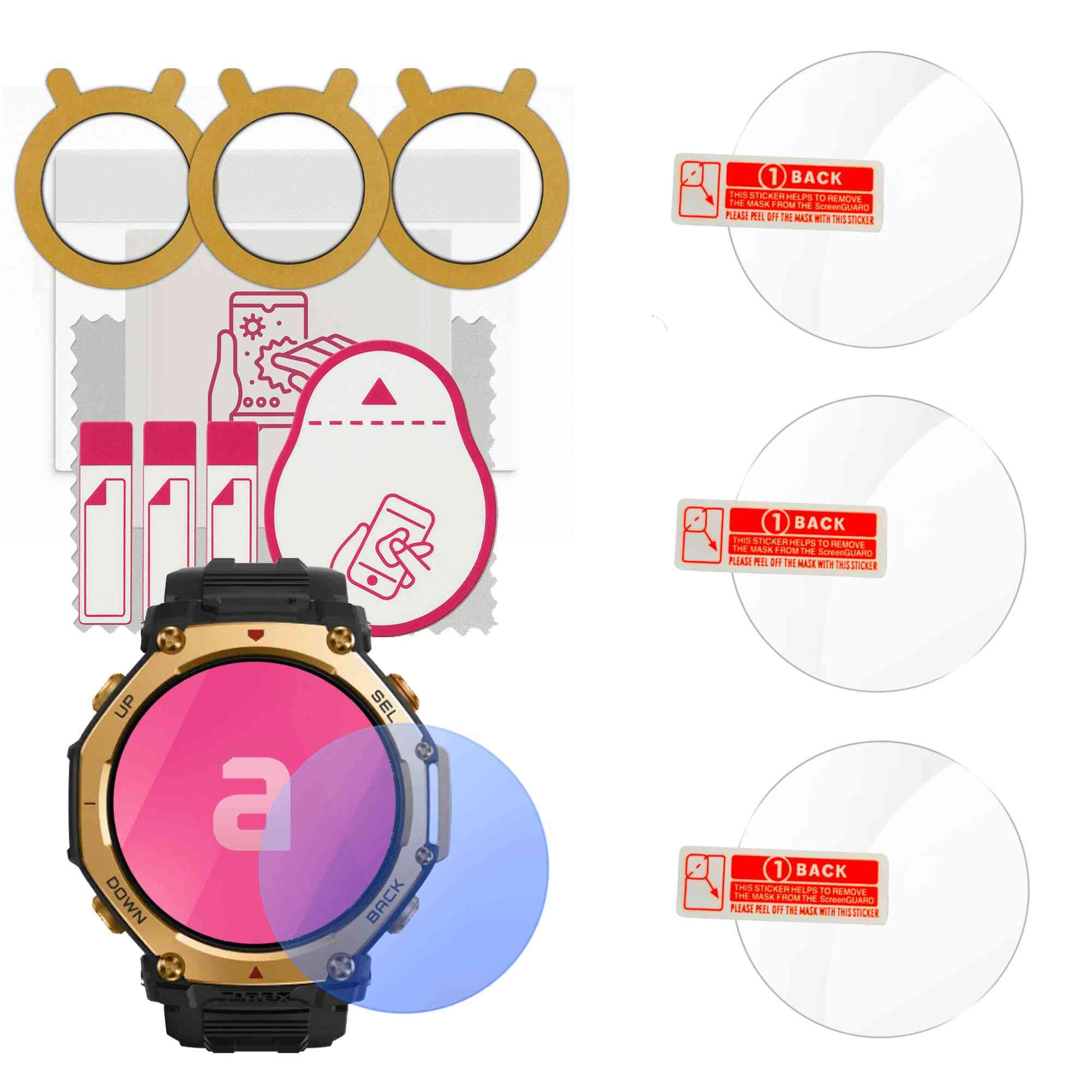 3x Szkło hartowane 9H do Amazfit T-Rex 3 Pro 48mm