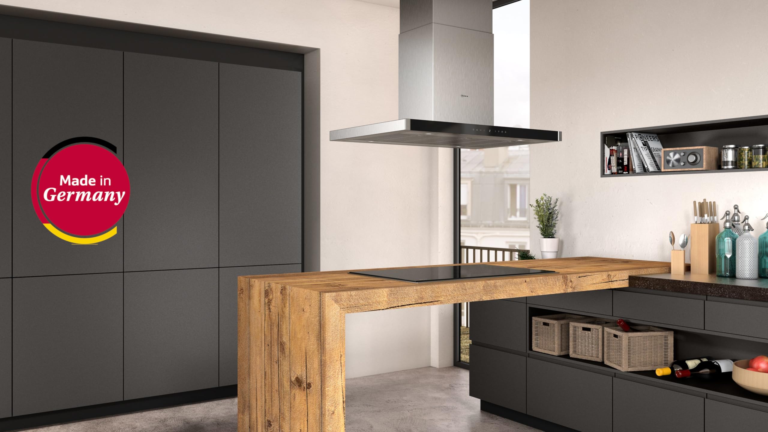 NEFF I96BMP5N0 Dunstabzugshaube N70 90 cm Energieeffizienz A TouchControl Dimmfunktion