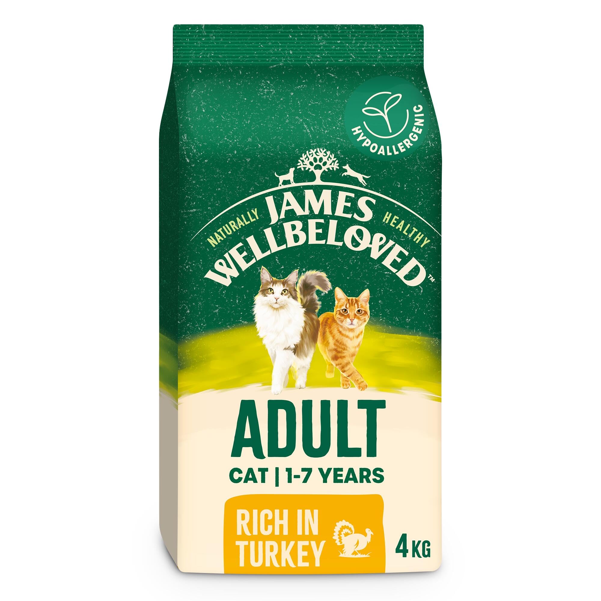 James Wellbeloved Hypoallergenic Dry Cat Food for Adult Cats 4 kg (Pack of 1)