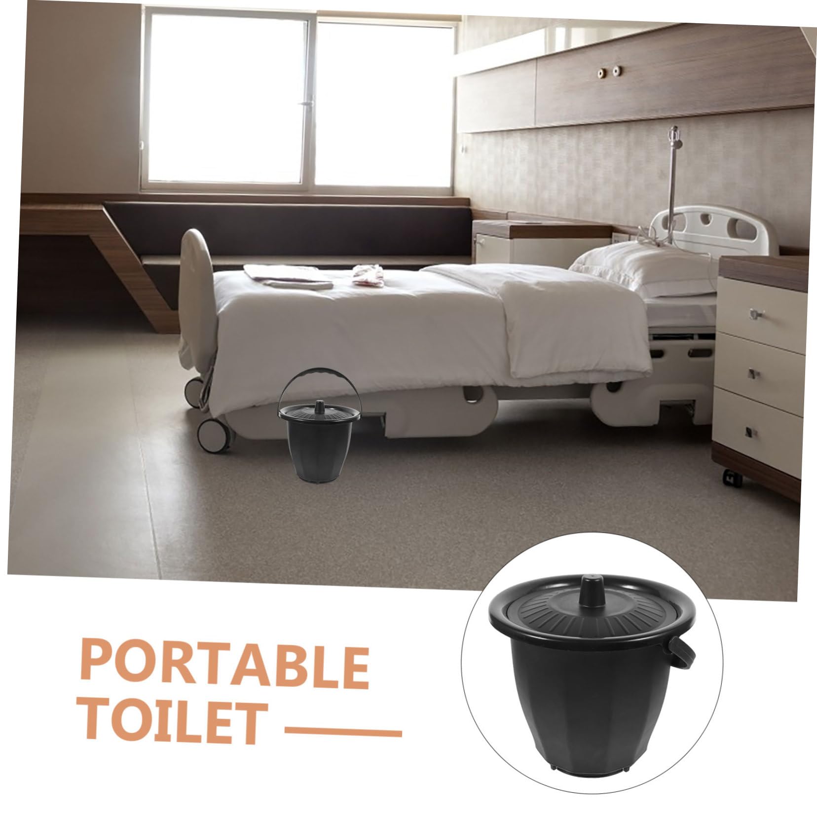 BEBEMOKO Female Urinal Spill Proof Portable Urinal for Women Bedridden Urinal Plastic Urine Potty Lid