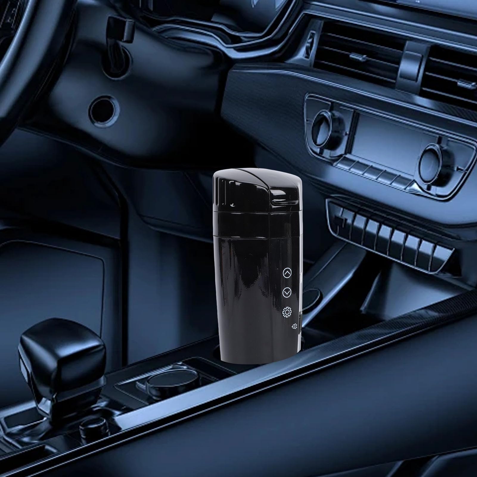 Haofy Taza con Calefacción para Automóvil Taza de Viaje con Calefacción Eléctrica de 400 Ml de Capacidad, Caldera de Agua Portátil de Acero Inoxidable con Pantalla LED y Control de Temperatura para
