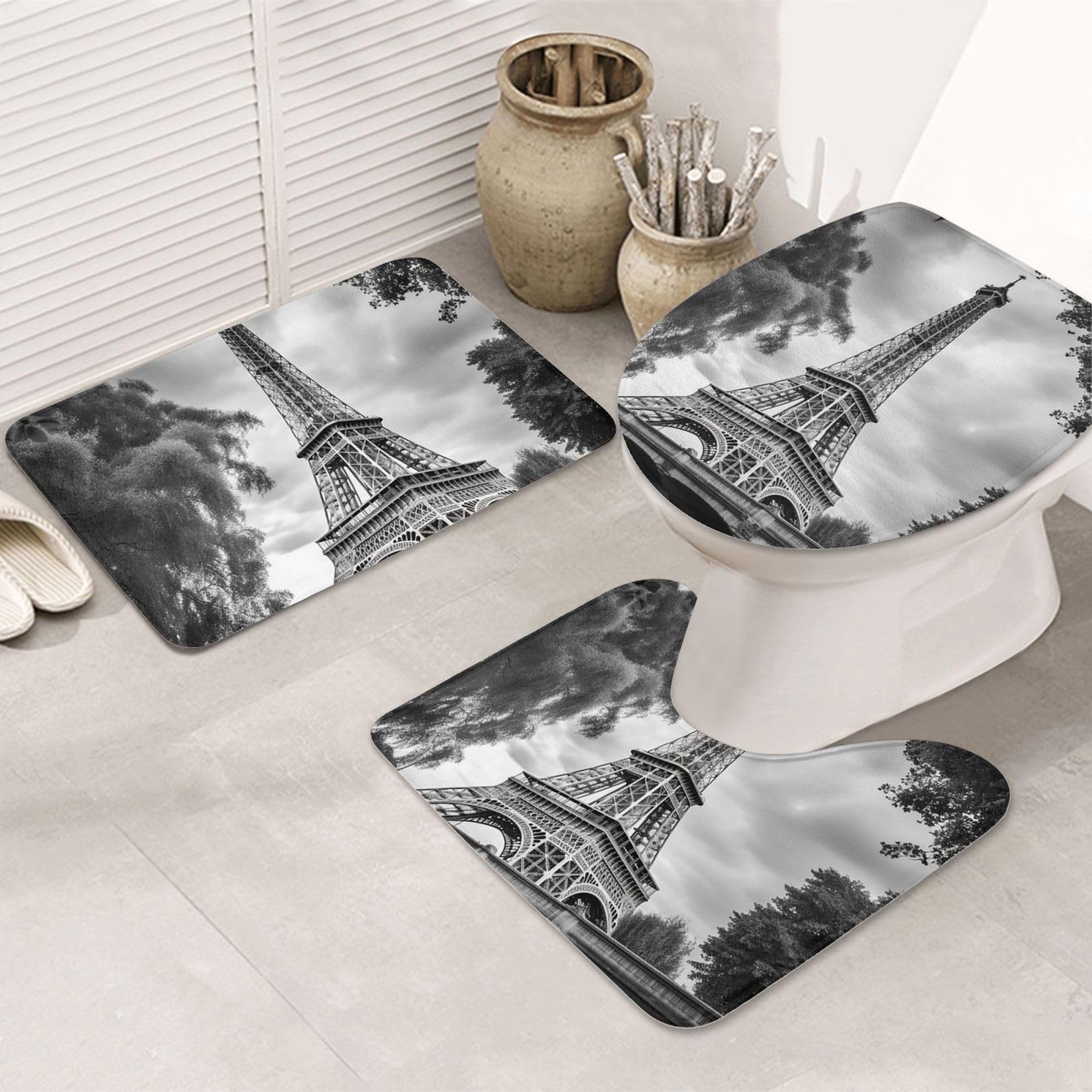 Tapis de salle de bain super absorbants Tower Paris - Lot de 3