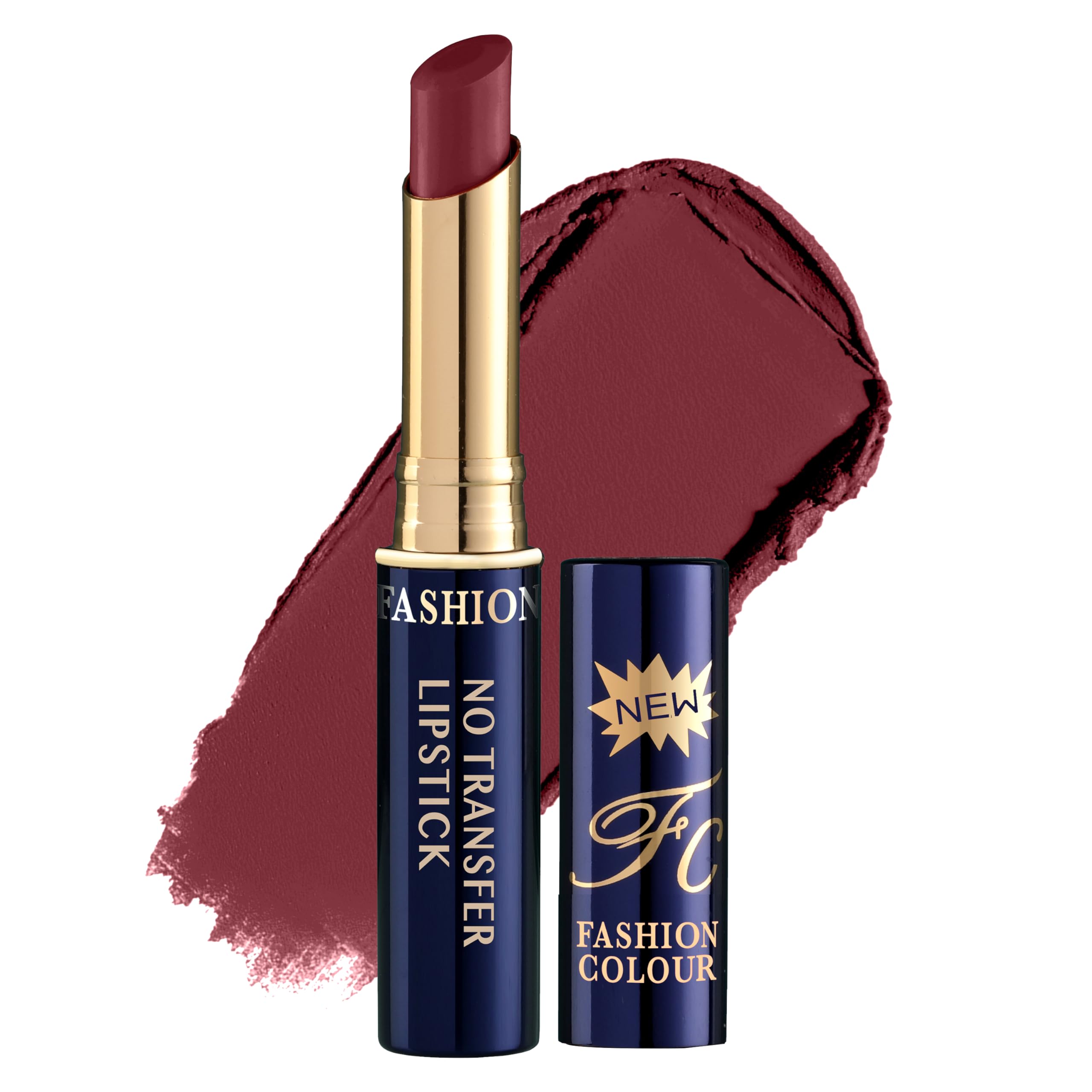 Fashion Colour Lip Super Stay | Non Transferable Lipstick Waterproof | Lipsticks For Women Waterproof | 12-Hour Stay | Matte Finish | Long-Lasting | Highly Pigmented | Bold Colours Shade-64 (Berry haute)-image-18