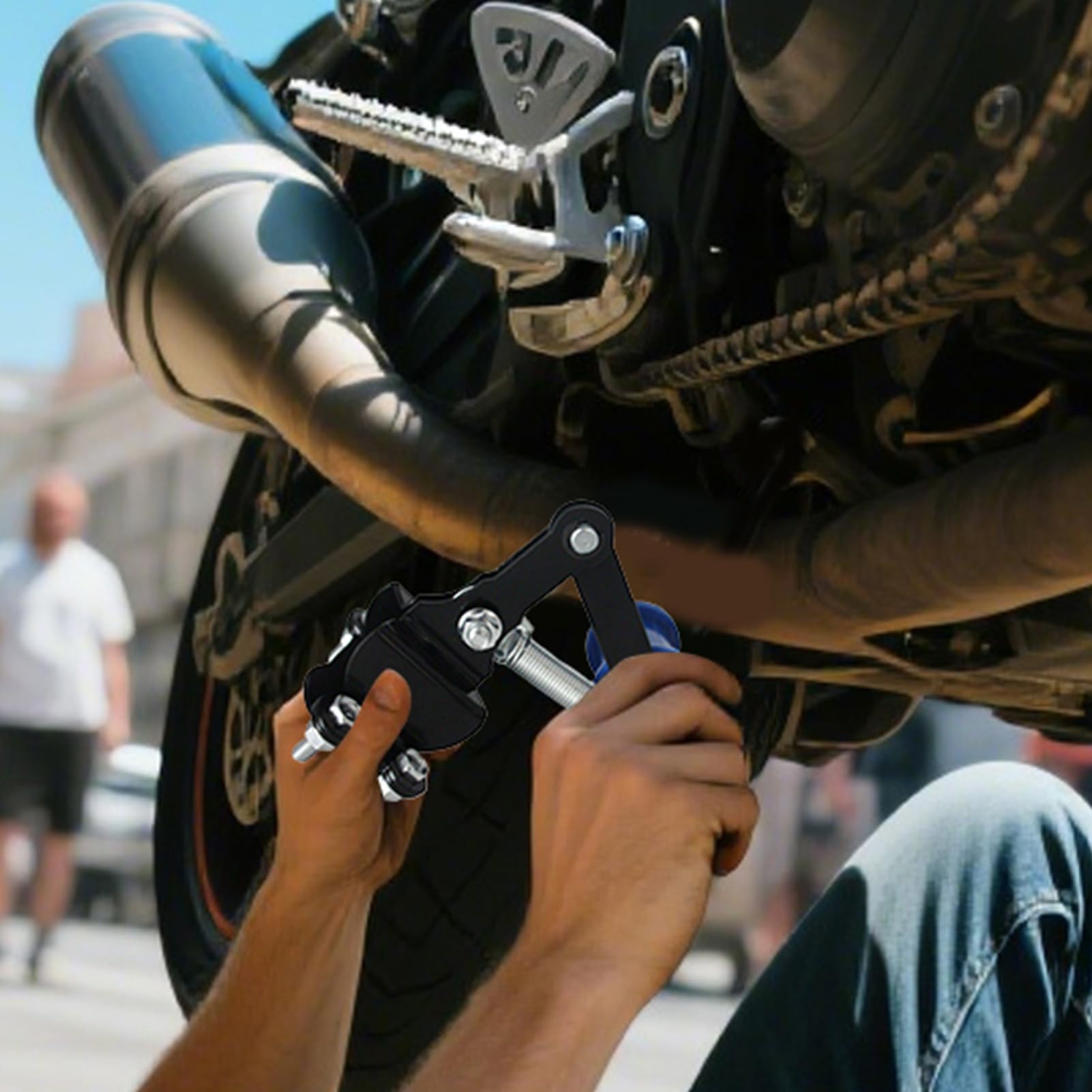 Tensor de Cadena para Motocicleta | Guía de Rodillo para Tensado de Cadena - Guía Tensor Ajustable Flexible Para Motos Cross Y ATV
